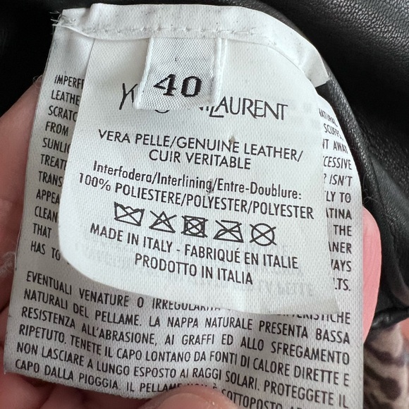 Yves Saint Laurent Animal Print biker calf hair leather jacket - Picture 9 of 9